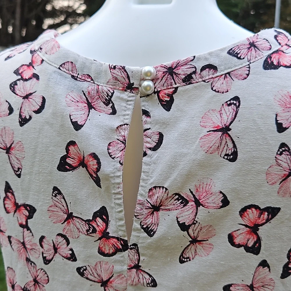 VGC Size 10 linen mix slip dress, light, cool, breezy perfect summer dress ☀️ - Picture 10 of 13